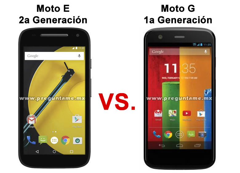 CUAL ES LA DIFERENCIA ENTRE EL MOTO E SEGUNDA GENERACION Y EL MOTO G  PRIMERA GENERACION?